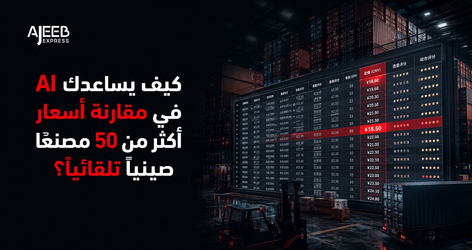 Blog Artificial Intelligence automatically comparing quotations from more than 50 Chinese factories to help importers find the best suppliers, prices, and sourcing opportunities.
